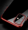 Clear Color Silikon Gel Electroplating frame Handyhülle Schutzhülle für Samsung Galaxy A72 4G schwarz