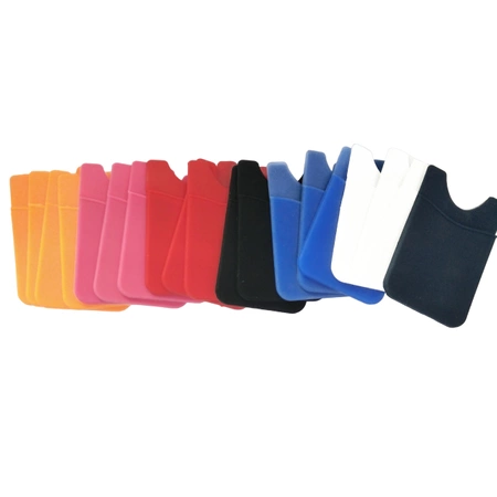 Self-adhesive card case for the back of the phone - blue