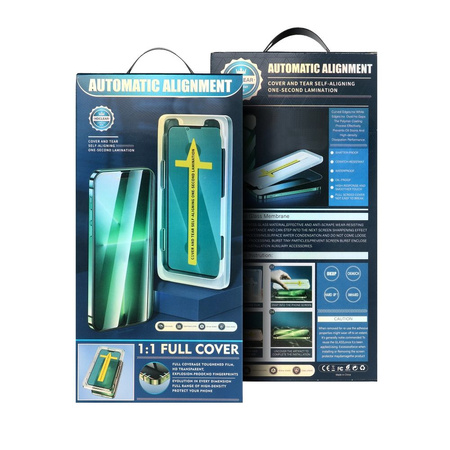 5D Full Glue Tempered Glass - do iPhone 13 / 13 Pro / 14 czarny + aplikator