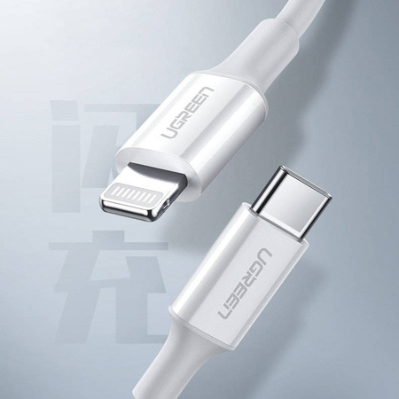 Ugreen MFi cable USB Type C cable - Lightning 3A 0.5 m white (US171)