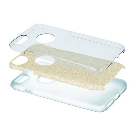 Nakładka Glitter 3w1 do Xiaomi Redmi Note 10 Pro / 10 Pro Max złota
