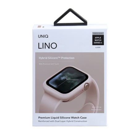 UNIQ etui Lino Apple Watch Series 5/4 44MM różowy/blush pink