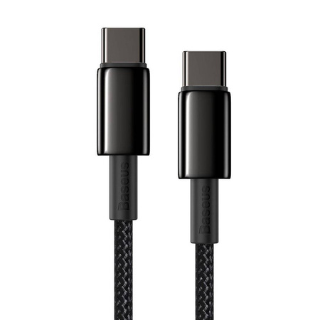 Baseus kabel USB Typ C - USB Typ C szybkie ładowanie Power Delivery Quick Charge 100 W 5 A 2 m czarny (CATWJ-A01)
