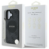 Original Handyhülle IPHONE 16 Guess 4G Circle Classic Logo MagSafe schwarz