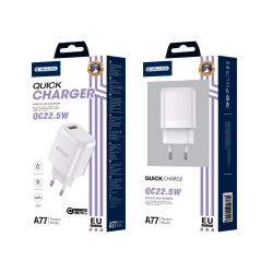 JELLICO Netz-Ladegerät A77 22,5W 1xUSB QC3.0 + Kabel USB-C weiss