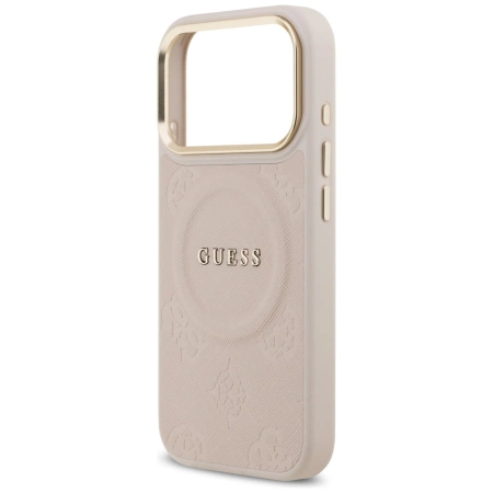 Guess Peony Hot Stamp MagSafe Case für iPhone 17 Pro - Pink