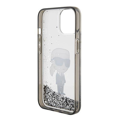 Karl Lagerfeld nakładka do iPhone 15 6,1&quot; KLHCP15SLKKNSK transparentna hardcase Liquid Glitter Ikonik