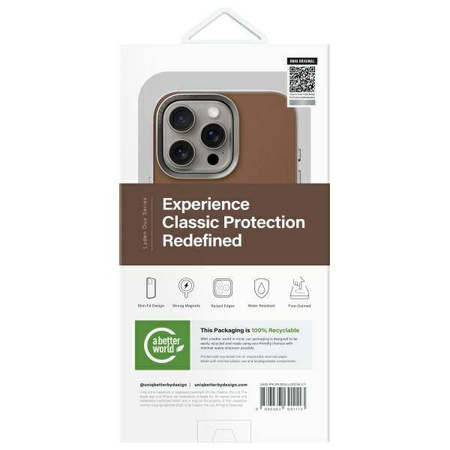 Etui IPHONE 16 PRO UNIQ Lyden DS Magclick Charging Carmel Ivory beżowe
