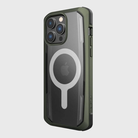 Raptic X-Doria Secure Case für iPhone 14 Pro Max mit gepanzerter MagSafe-Hülle grün