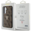 Guess GUHCS24SPGS4TDW S24 S921 braun/braun Hardcase Grip Stand 4G Triangle Strass