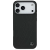 Mercedes Leather Large Laurel Leave MagSafe Case for iPhone 17 Pro Max - Black