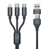 3MK KABEL HYPER 3w1 1,5m Czarny USB-A/C do Micro/USB-C/Lightning