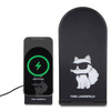 Ładowarka Indukcyjna 15W Składana 2w1 Karl Lagerfeld Choupette MagSafe KLDCRFALCHNK czarny/black
