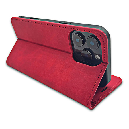 Etui Smart Suede do Samsung Galaxy S25 czerwone
