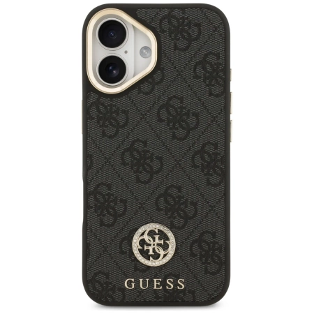Guess 4G Strass Logo MagSafe Hülle für iPhone 17 - Schwarz