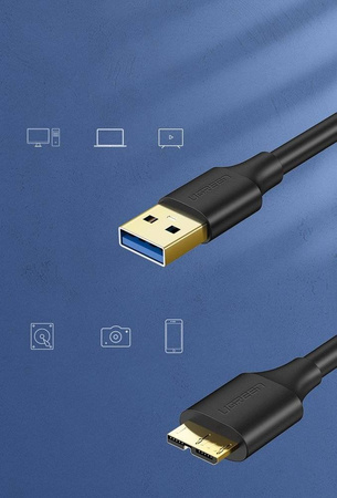 Ugreen kabel przewod USB - micro USB Typ B SuperSpeed 3.0 2m czarny (10843)
