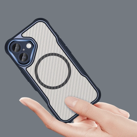 Leading Series MagSafe Silikonhülle für iPhone 16 Plus – blau