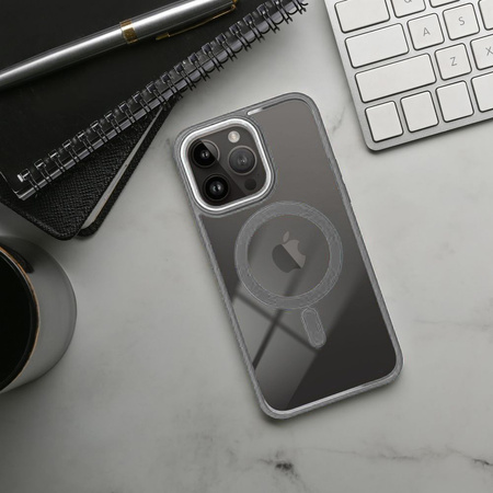 Futerał COLOR EDGE MAG COVER kompatybilny z MagSafe do IPHONE 17 Pro tytanowy szary