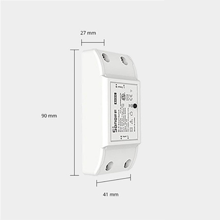 Sonoff RFR2 Smart Wireless Switch Relay Wi-Fi Controller 433MHz RF White (M0802010002)