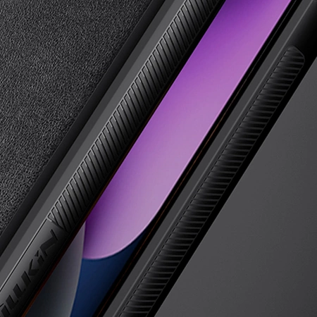 Nillkin CamShield Leather S Case iPhone 14 Plus case with camera cover blue