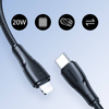 Joyroom USB C - Lightning 20W Surpass Series cable for fast charging and data transfer 0.25 m black (S-CL020A11)