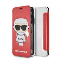 Original Handyhülle IPHONE X / XS Karl Lagerfeld Hardcase Karl Space Cosmonaut rot