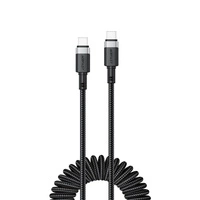 Acefast C14-03 USB-C - USB-C Spring Cable 480Mb/s 3A 1.2m - Black