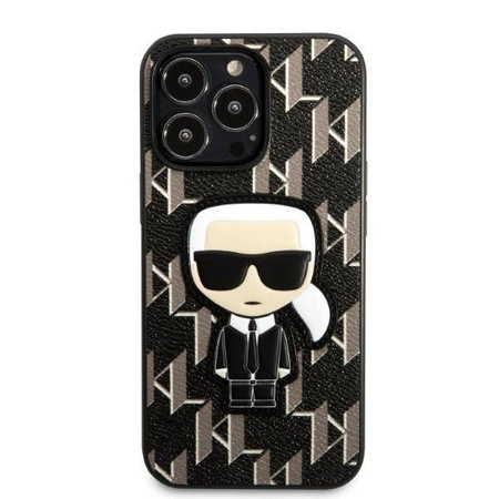 Oryginalne Etui IPHONE 13 PRO Karl Lagerfeld Hardcase Monogram Ikonik Patch czarne