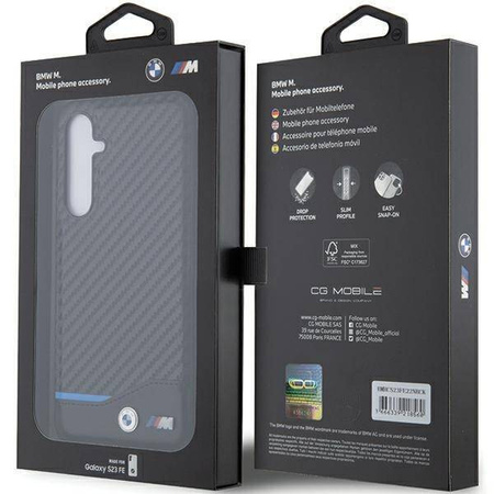 Oryginalne Etui BMW Hardcase BMHCS23FE22NBCK do SAMSUNG S23 FE (Carbon / czarny)