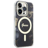 Guess GUHMP14LHTMRSK iPhone 14 Pro 6.1" schwarz/schwarz Hardcase Golden Marble MagSafe