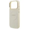 Guess Peony Hot Stamp MagSafe Case für iPhone 17 Pro - Beige