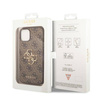 Etui Guess 4G Big Metal Logo do iPhone 15 - brązowe