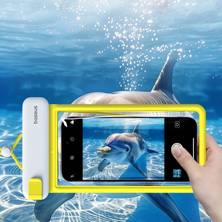 Baseus DeepDive-Gehäuse wasserdicht IPX8 mit 4 Dichtungsschichten – weiß und gelb