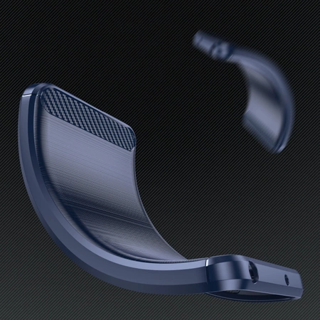 Carbon Case für iPhone 14 Pro Max flexible Gel-Rückseite blau