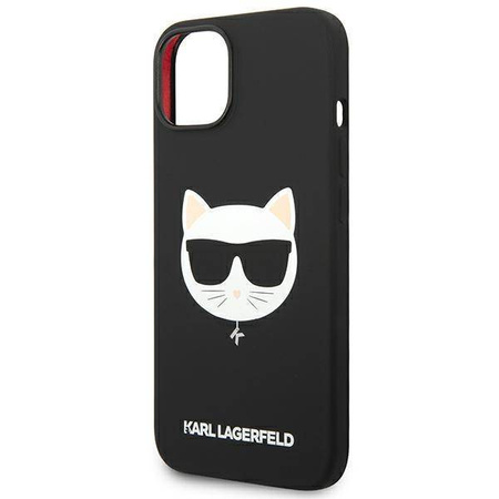 Oryginalne Etui IPHONE 14 PLUS Karl Lagerfeld Hardcase Silicone Choupette Head Magsafe czarne