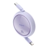 Baseus Free2Draw Mini USB-C – einziehbares USB-C-Kabel 100 W 1 m – Lila