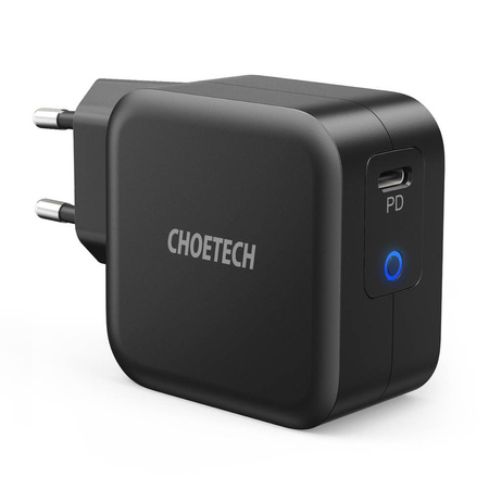 Choetech szybka ładowarka sieciowa GaN USB Typ C 61W 3A Power Delivery czarny (Q6006)