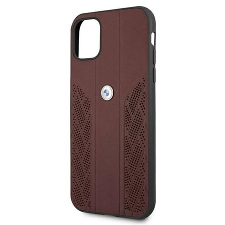 Etui BMW BMHCN61RSPPR iPhone 11 6,1" czerwony/red hardcase Leather Curve Perforate