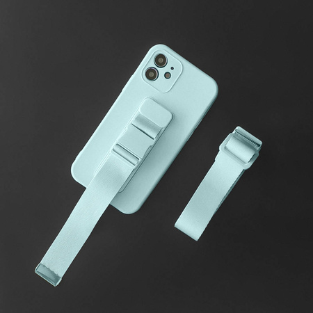 Rope case żelowe etui ze smyczą łańcuszkiem torebka smycz Xiaomi Poco X3 NFC niebieski