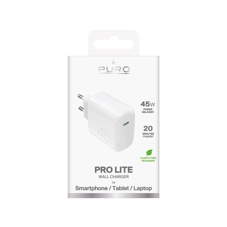 Puro PROLITE 45W USB-C Wandladegerät - Weiß