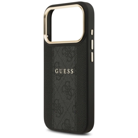 Guess 4G Stripe MagSafe Hülle für iPhone 17 Pro - Schwarz