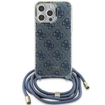 Guess Crossbody Cord 4G Print Case for iPhone 15/14/13 - Blue