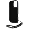 Karl Lagerfeld Saffiano Crystals w/Chain iPhone 16 Pro Case - Black