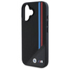 BMW nakładka do iPhone 16 6,1" BMHMP16S23PUTRK Hardcase M Meshed Tricolor Stripes MagSafe czarna