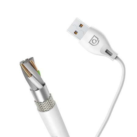 Dudao przewód kabel USB Typ C 2.1A 1m biały (L4T 1m white)