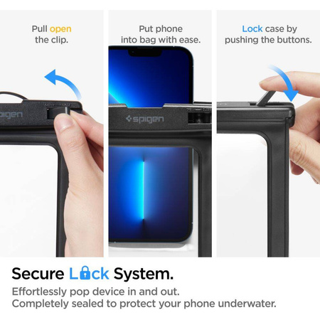 Spigen A601 WASSERDICHTES UNIVERSALGEHÄUSE SCHWARZ