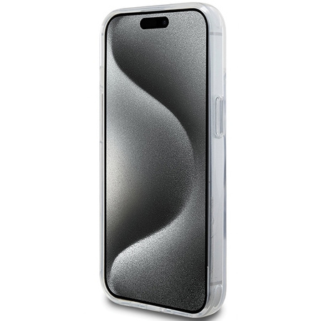 Etui Karl Lagerfeld Ring Stand Choupette Head MagSafe do iPhone 15 - białe