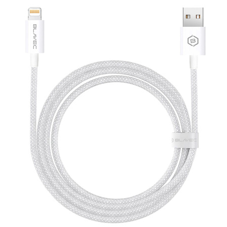 Blavec Kabel Candy oplot - USB na Lightning - 2,4A 1 metr (CCA-UL24W10) biały