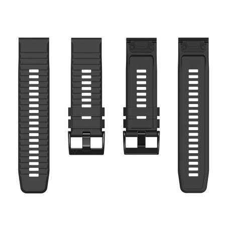 Silikonarmband für Garmin Fenix 3 / 5X / 6X / 7X Pro - Schwarz