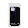 Tel Protect CARBON Case do Iphone 13 Pro Max Czarny z niebieskim paskiem